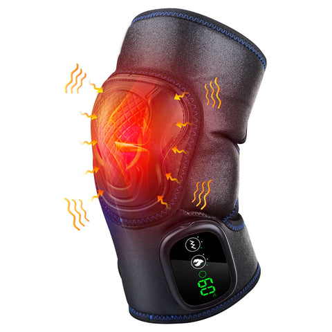 New Electric Heating Vibration Massage Knee Pads Rechargeable Winter Knee Warming Elderly Health Care